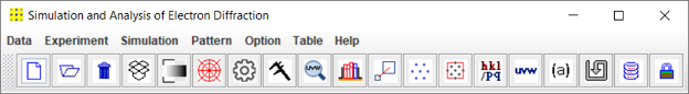 SAED menu bar